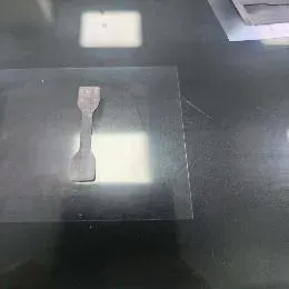 Graphene thermal pad before tensile testing Graphene thermal pad before tensile testing
